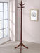 Riona 6 Hook Freestanding Wood Coat Rack Hat Hanger Merlot