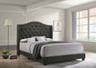 Sonoma Upholstered Full Wingback Bed Grey