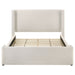 Alamosa Boucle Upholstered Queen Wingback Bed White