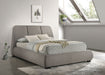 Mokena 46-inch Upholstered Queen Platform Bed Taupe