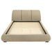 Mokena 46-inch Upholstered California King Platform Bed Brown