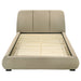 Mokena 46-inch Upholstered Queen Platform Bed Brown
