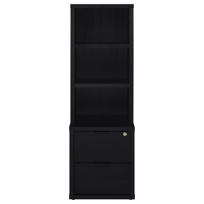 Westpark 3-piece Twin Bedroom Set Bookcase Headboard Black