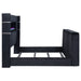 Tisdall Eastern King Flame Visualizer Wingback TV Bed Black