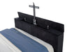 Tisdall Eastern King Flame Visualizer Wingback TV Bed Black
