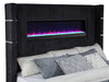 Tisdall California King Flame Visualizer TV Bed Black