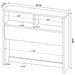 Westpark 3-piece Full Bedroom Set Bookcase Headboard Pine