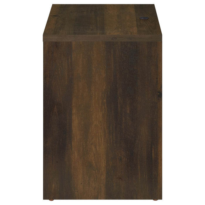 Westpark 2-drawer Nightstand LED Lights and USB Dark Pine