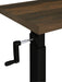 Westpark Height Adjustable Mobile Bedroom C-Table Dark Pine
