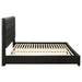 Medley Genuine Leather Eastern King Platform Bed Black