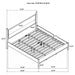 Mason 46-inch Eastern King Panel Platform Bed Light Brown