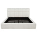 Nollet 48-inch Upholstered Eastern King Platform Bed Cream