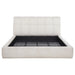 Nollet 48-inch Upholstered California King Platform Bed Cream