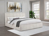 Nollet 48-inch Upholstered California King Platform Bed Cream