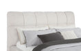 Nollet 48-inch Upholstered California King Platform Bed Cream