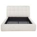 Nollet 48-inch Upholstered Queen Panel Platform Bed Cream