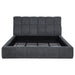 Nollet 48-inch Upholstered California King Platform Bed Grey