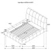 Nollet 48-inch Upholstered Queen Panel Platform Bed Grey