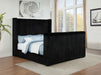 Centergrove Upholstered California King Wingback TV Bed Black