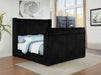 Centergrove Upholstered California King Wingback TV Bed Black