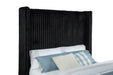 Centergrove Upholstered Queen Wingback TV Bed Black