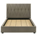 Delsea Upholstered Queen Panel Platform Bed Light Brown