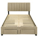 Wheatland 4-drawer Upholstered Full Storage Bed Light Brown