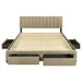 Wheatland 4-drawer Upholstered Eastern King Storage Bed Brown