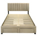 Wheatland 4-drawer Upholstered Queen Storage Bed Light Brown