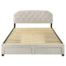 Marianna 4-drawer Upholstered Eastern King Storage Bed Cream