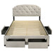 Marianna 4-drawer Upholstered Queen Storage Bed Cream