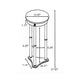 Edie Round Marble Top Plant Stand Merlot