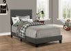 Boyd Upholstered Twin Panel Bed Charcoal