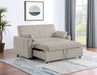 Portland Boucle Upholstered Sleeper Sofa Bed Latte