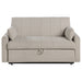 Portland Boucle Upholstered Sleeper Sofa Bed Latte