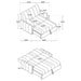 Portland Boucle Upholstered Sleeper Sofa Bed Copper