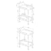 Palmer 2-tier Rectangular Wood Bar Cart Merlot