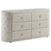 Sonya 5-piece Upholstered Eastern King Bedroom Set Ivory