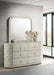 Sonya 6-drawer Upholstered Bedroom Dresser with Mirror Ivory