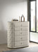 Sonya 5-drawer Upholstered Bedroom Chest of Drawers Ivory