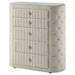Sonya 5-drawer Upholstered Bedroom Chest of Drawers Ivory