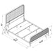 Lanewood Open Cane Webbing Metal Queen Bed Black