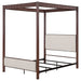 Zimmerlee 89-inch Metal Queen Canopy Bed Rust Brown