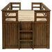 Carlsbad Wood Twin Captains Bed With Trundle Medium Brown