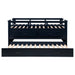 Carlsbad Wood Twin Captains Bed With Trundle Navy Blue