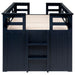 Carlsbad Wood Twin Captains Bed With Trundle Navy Blue