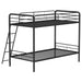 Carson Metal Twin Over Twin Bunk Bed Glossy Black