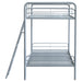Carson Metal Twin Over Twin Bunk Bed Glossy Silver