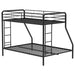Carson Metal Twin Over Full Bunk Bed Glossy Black