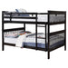Chapman Wood Full Over Full Bunk Bed Black